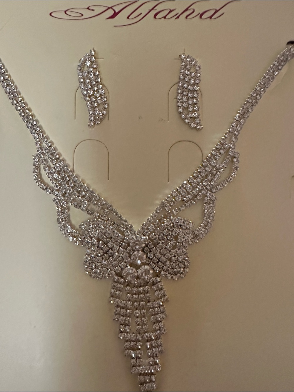 Rhinestone Bridal Jewelry Set - Silver Sparkle - Picture 2 of 10